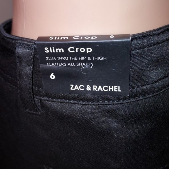 Zac & Rachel Black Slim Crop Pants Size 6 NWT - Picture 4 of 7